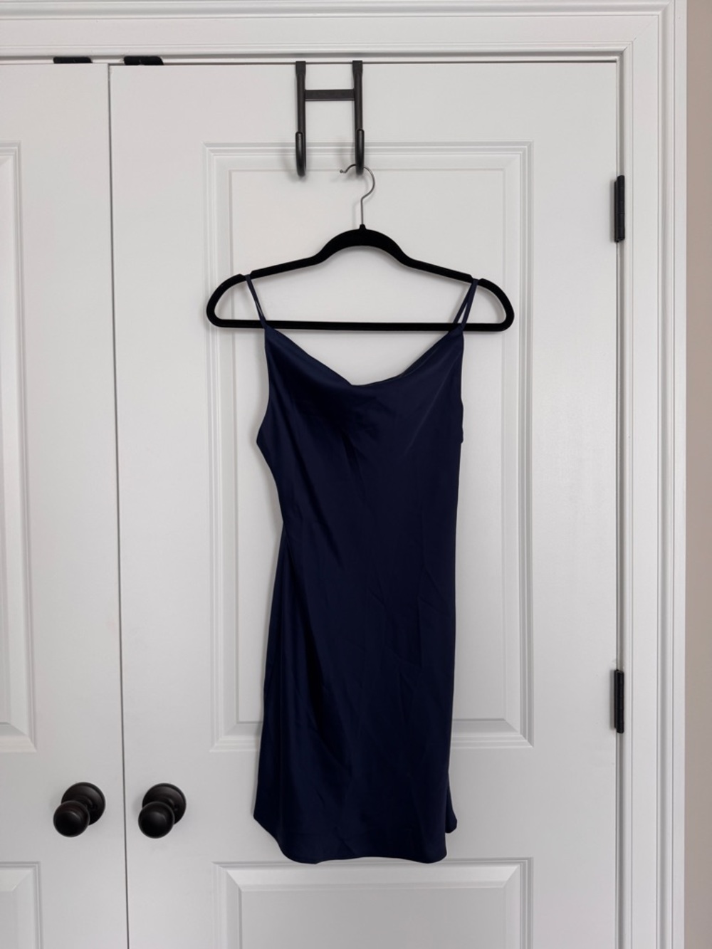 Urban Outfitters Dark Blue Cowl Neck Slip Dress